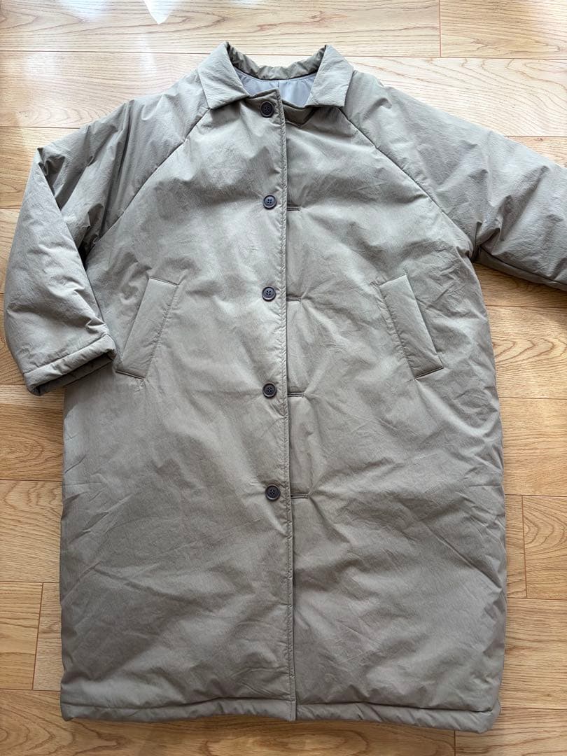 ナチュラン　&yarn コットンナイロン中綿コクーンコート