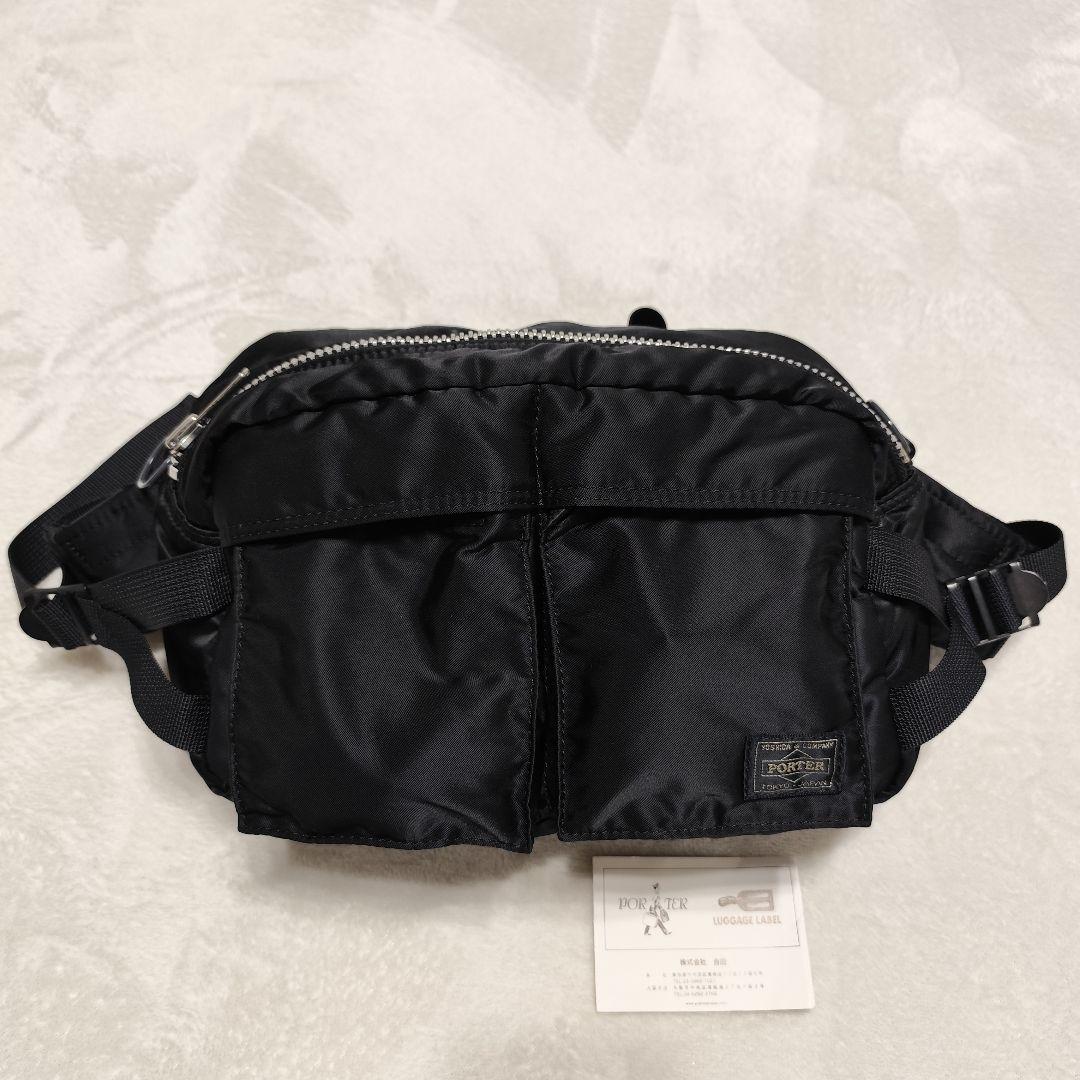 極美品 PORTER タンカー ボディバッグ ウエストバッグ ヒップバッグ 黒