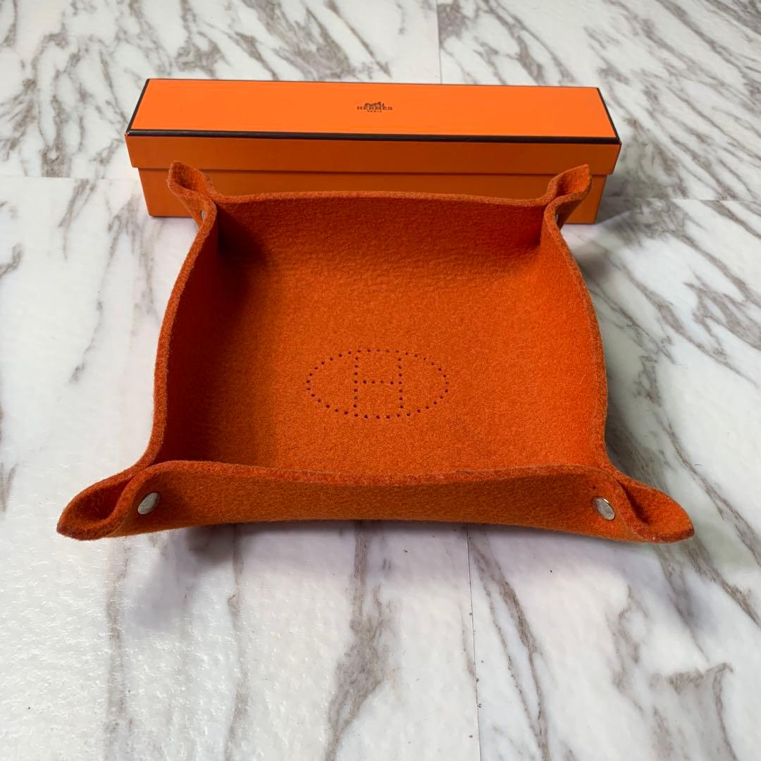 HERMES フェルトトレイ 小物入れ アクセサリー 箱付き ヴィド・ポッシュ