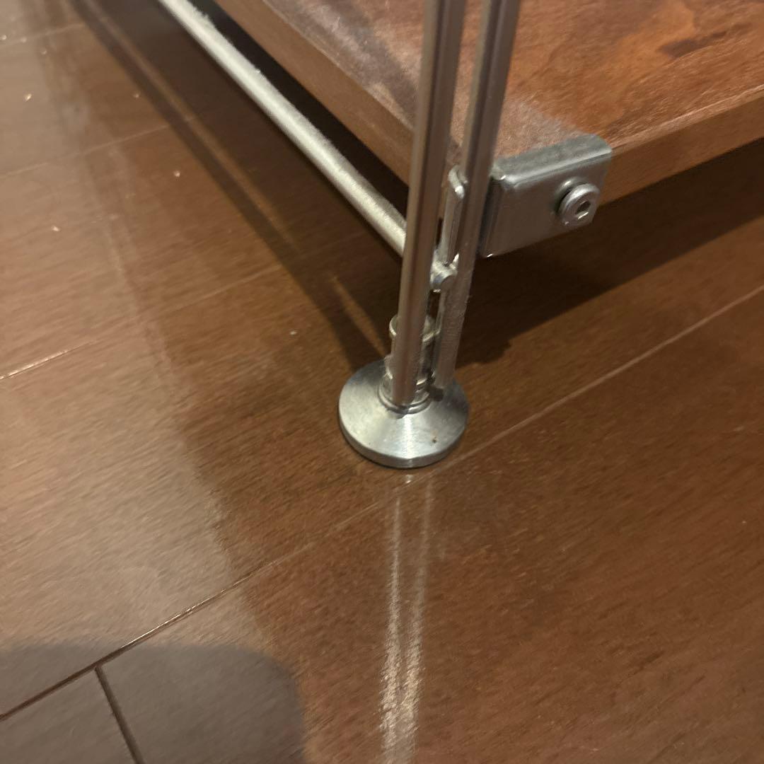 無印良品　ステンレスユニットシェルフ　ウォールナット材棚セット　ワイド　小