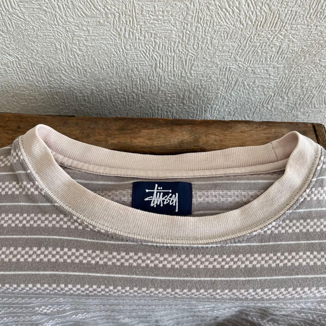 ※KSU※ 00s STUSSY ボーダーtシャツ　総柄