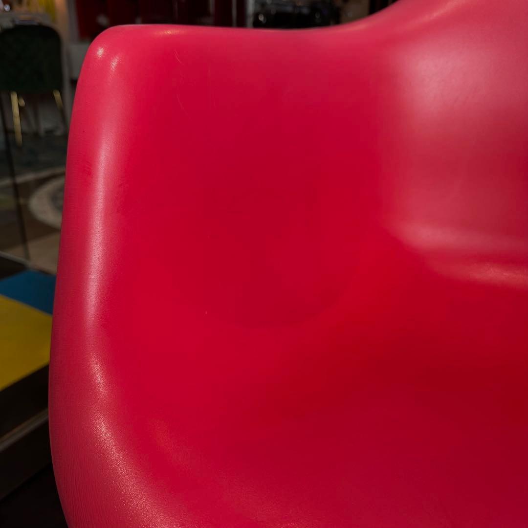 イームズ アームシェルチェア レッド ミッドセンチュリー エッフェルベース　1台