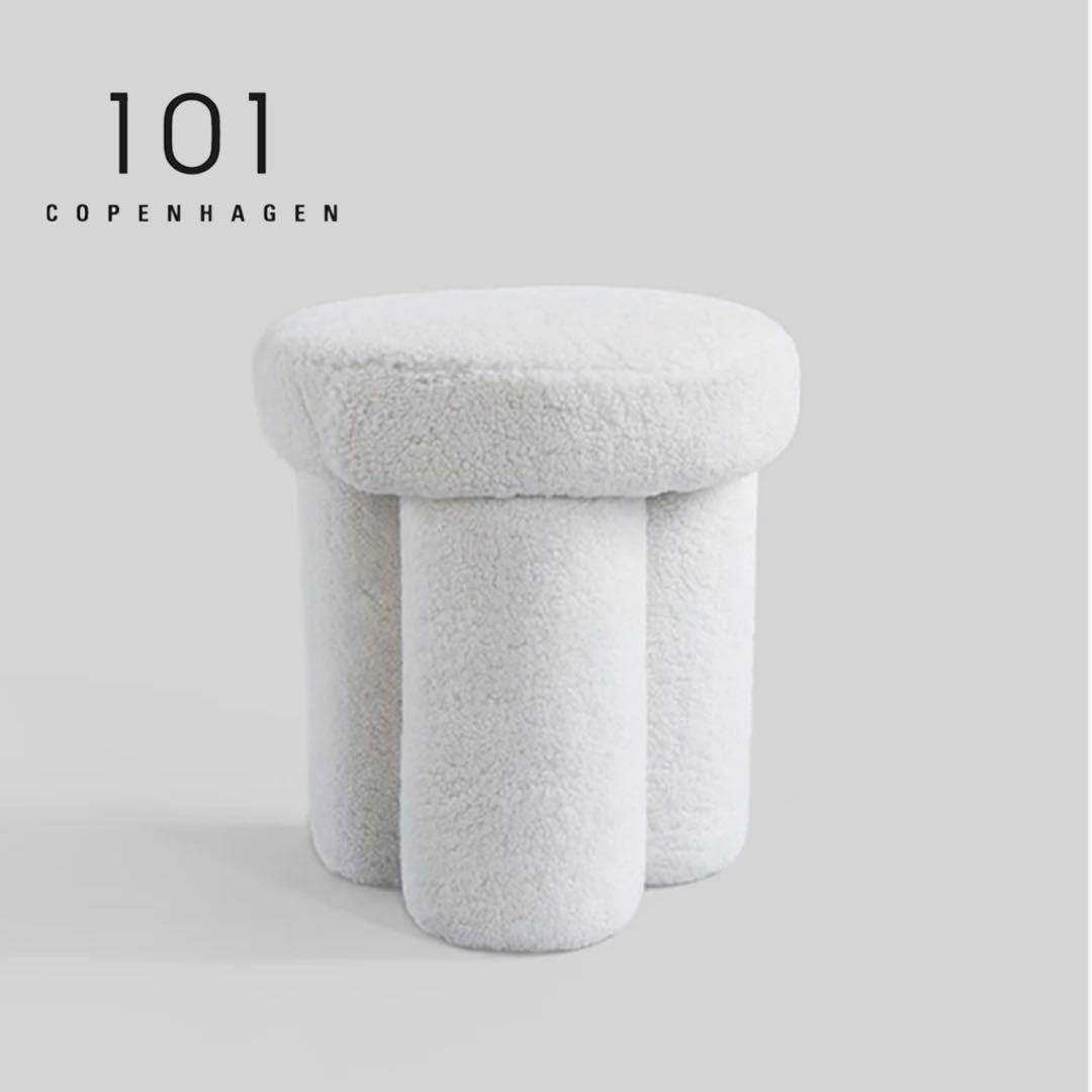 スツール 101 big foot stool sheep skin