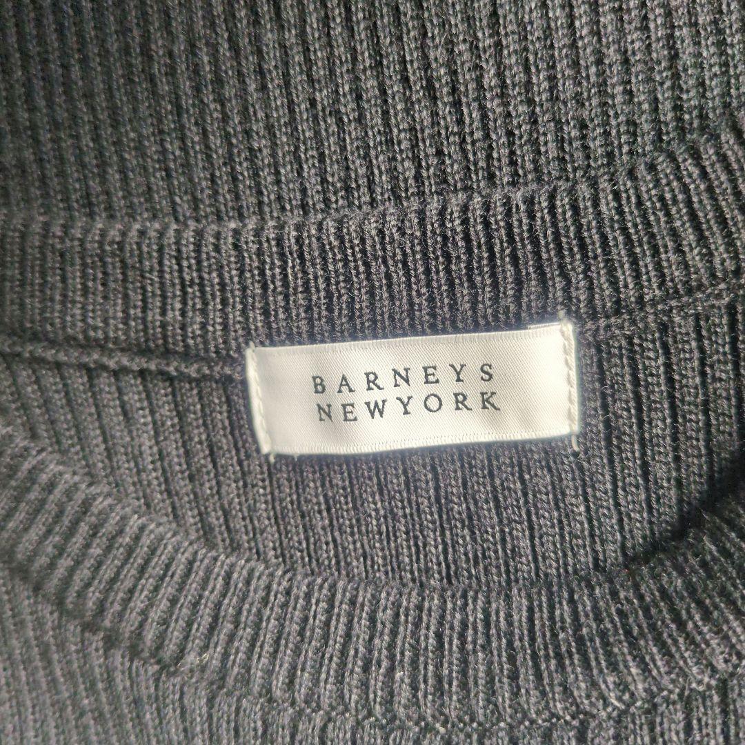 バーニーズニューヨーク　花柄ドッキングワンピース　ニット　長袖