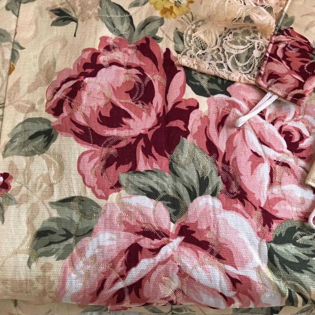 遮光 姫系 ゴブラン 薔薇 カーテン 150×137㎝ 2枚セット