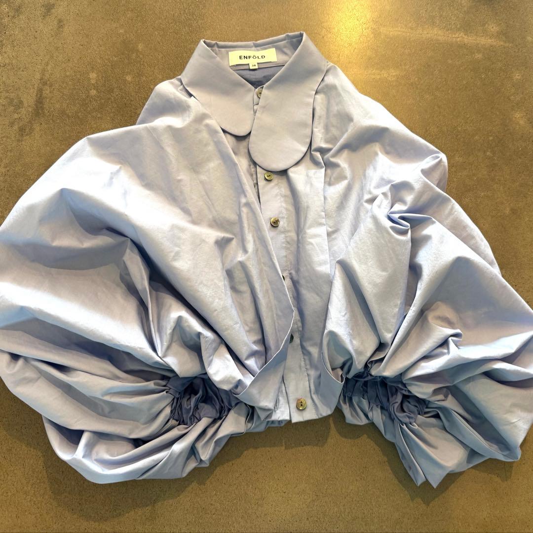 ENFÖLD エンフォルド 水色シャツ 38サイズ