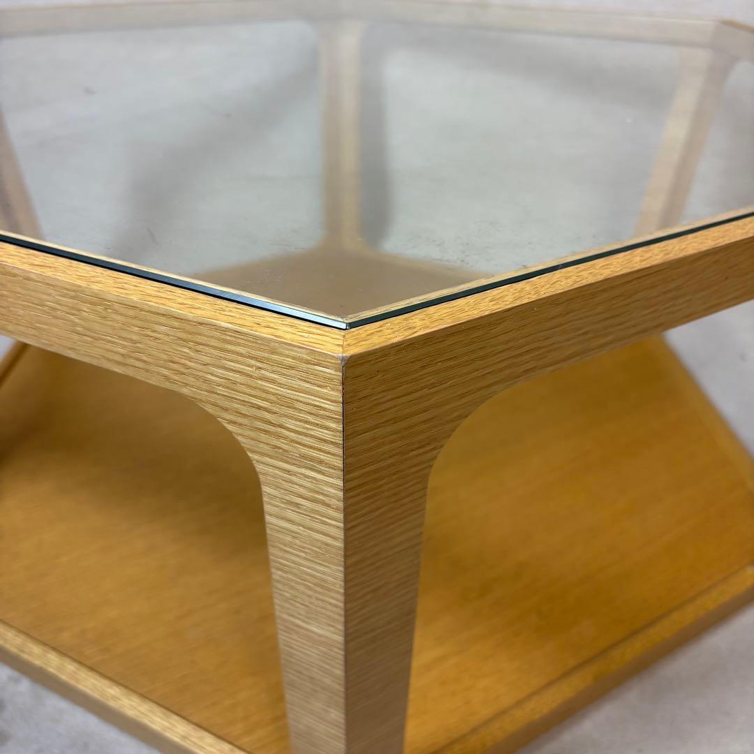 桜屋工業 CHERRY LT-69 六角形 センターテーブル ガラステーブル