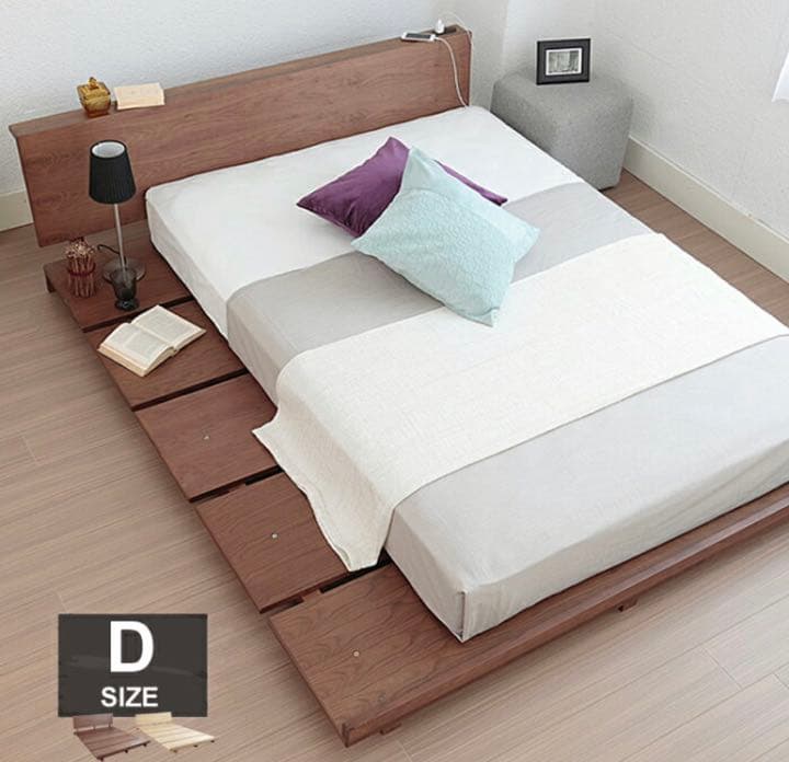 新品  フロアダブルベッド  フレームのみ