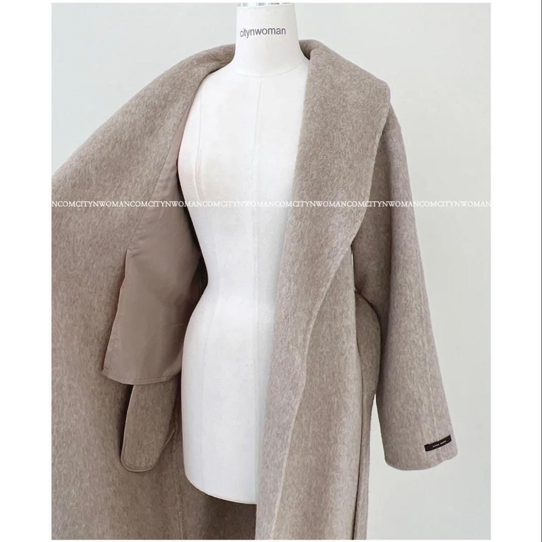 大お値下げ◎アルパカ混ショールハンドメイドコート