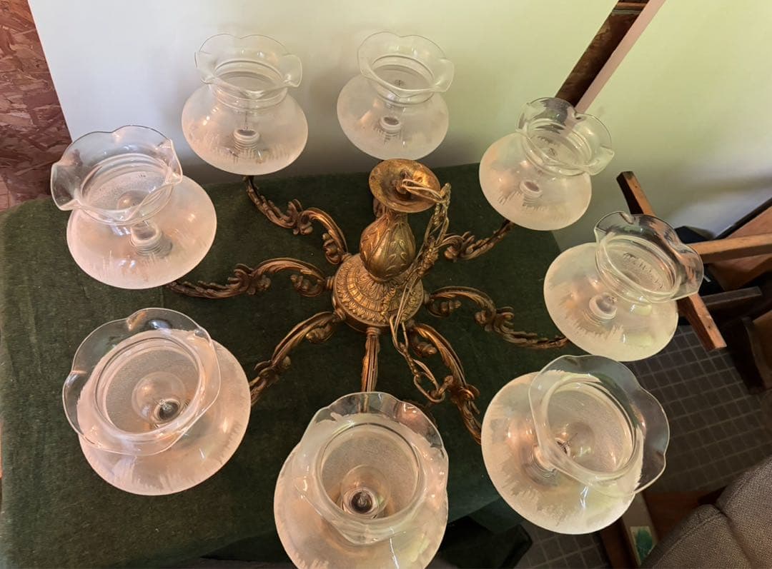 シ*ル様 イタリア製 ヴィンテージ 8灯 シャンデリア送料込