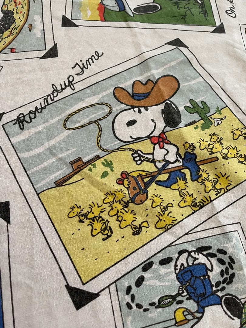 ①ビンテージシーツ　スヌーピー