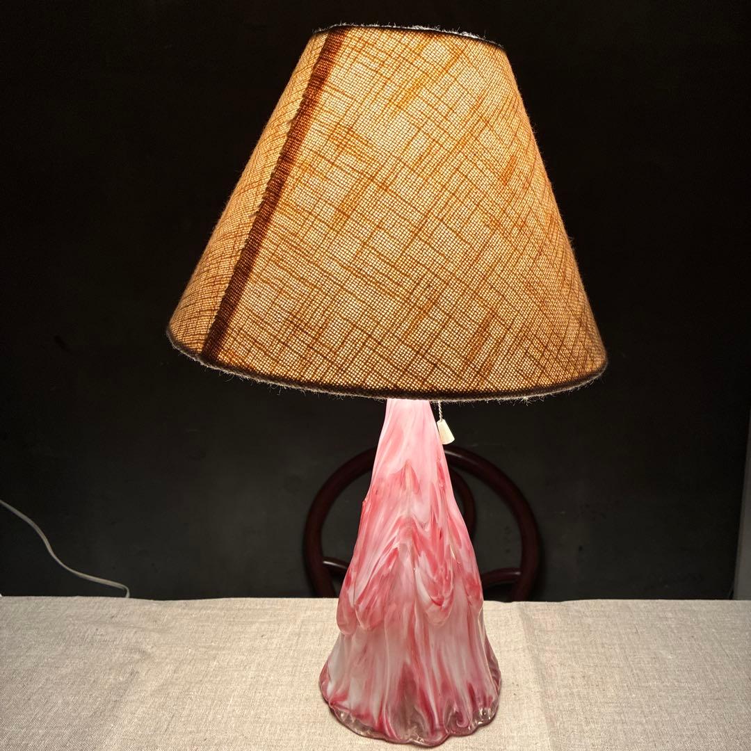 岩田ガラス テーブルランプ ライト スタンドライト 布シェード IWATA