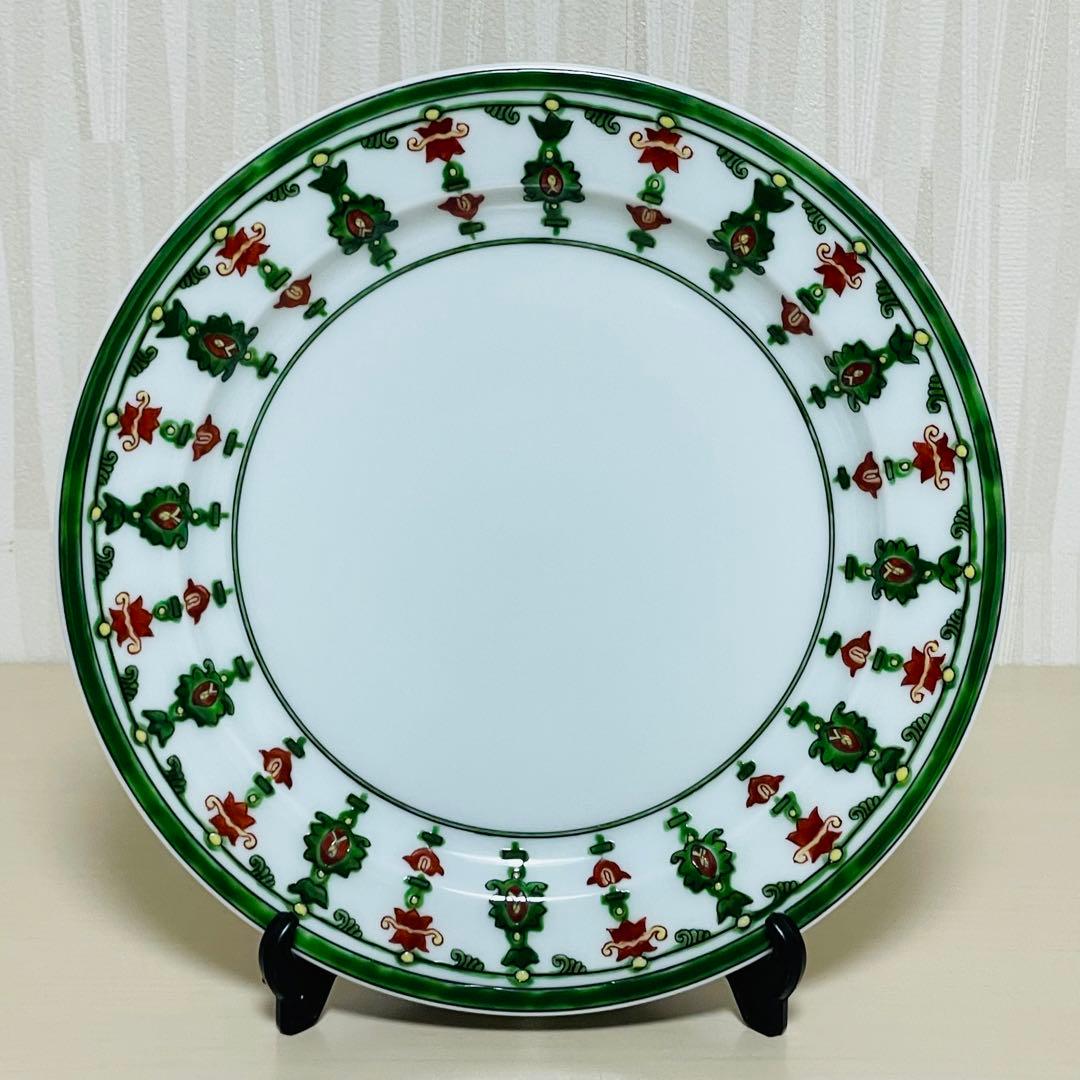 未使用 有田焼 源右衛門 是米木窯 赤絵 ミナイ手 絵変り 皿 6枚セット