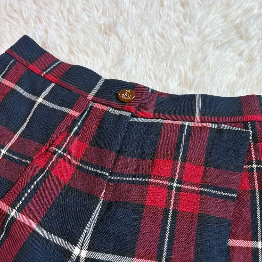 ヴィヴィアンウエストウッド チェック巻きスカートライティングスカート オーブ