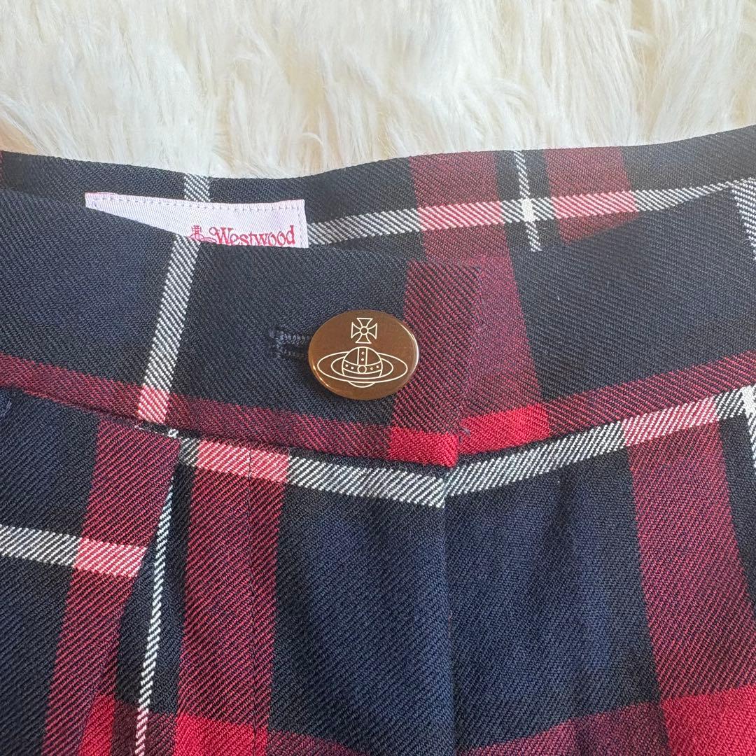 ヴィヴィアンウエストウッド チェック巻きスカートライティングスカート オーブ