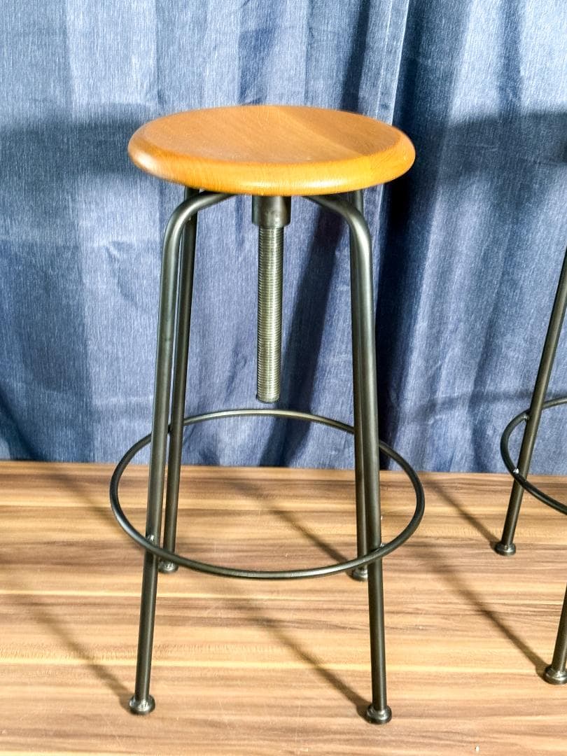 CRASH GATE コンベックス Ⅲ スツール 2脚セット 昇降式 ブラック