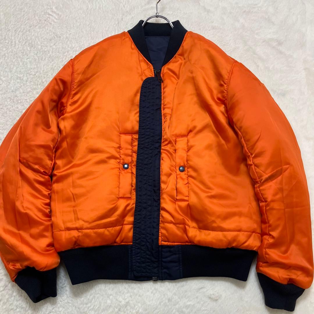 美品✨アヴィレックス XL ネイビー リバーシブル MA-1 フライトジャケット