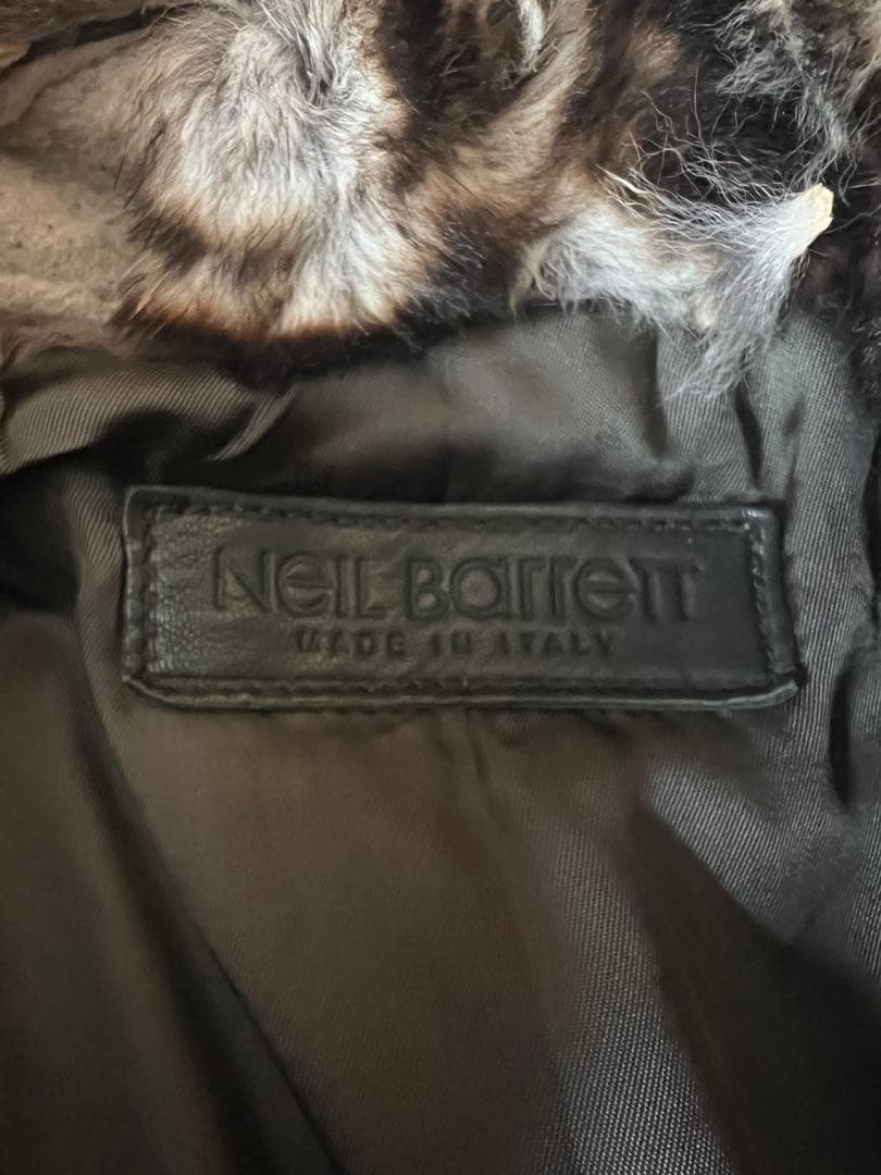NEIL BARRETT バッファロー レザー XS ファー ライダース ラパン