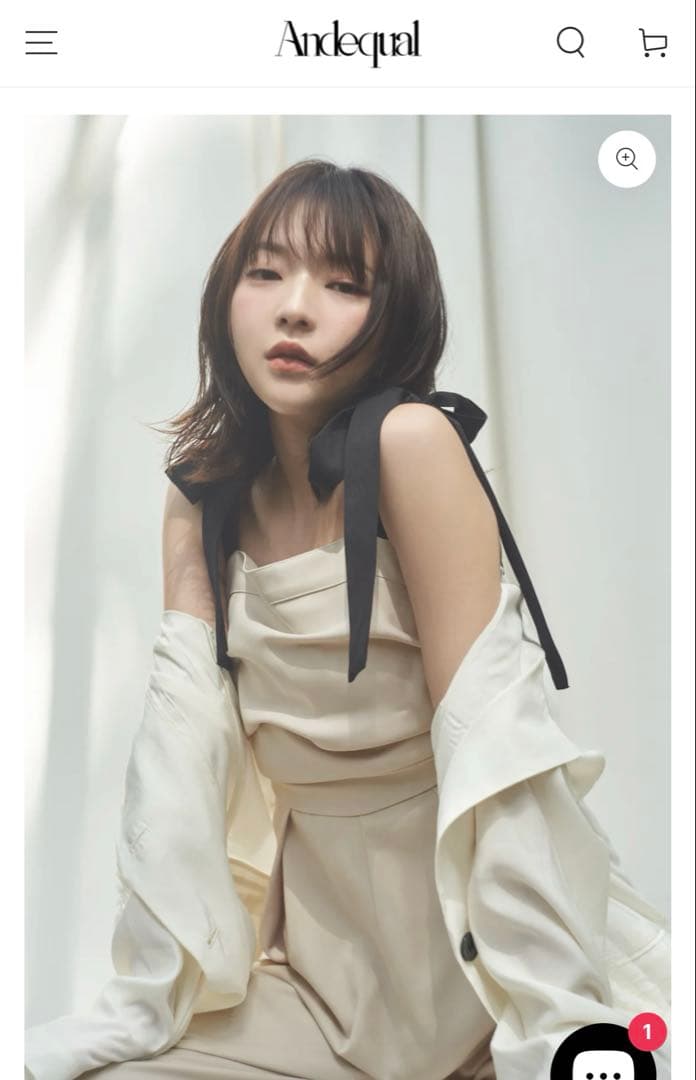 リボンショルダーコンビネーションサロペット（ベージュ）