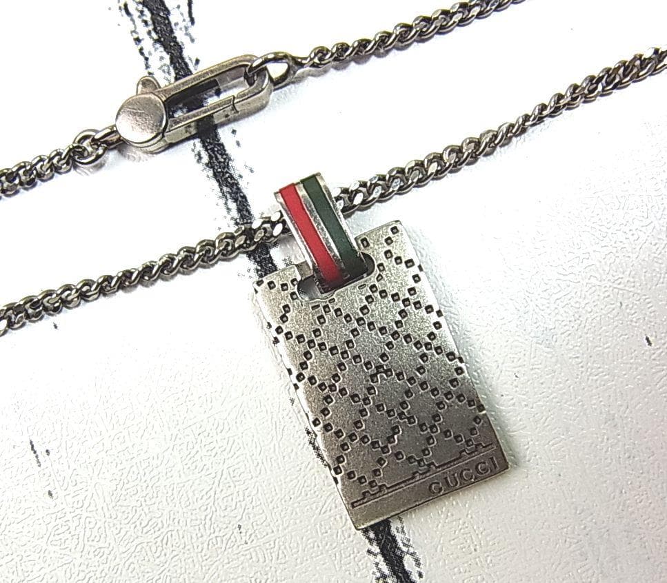 ねぎとろ様用正規品美品GUCCIグッチ　ディアマンテ　SV925ネックレス男女