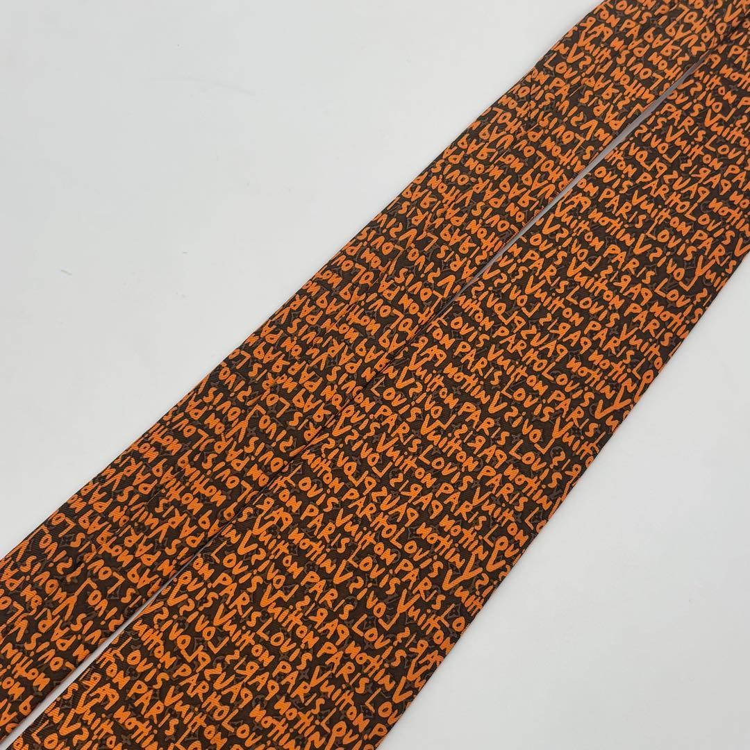 【極美品✨】 ルイヴィトン グラフィティ ネクタイ ロゴ 総柄 シルク 100%