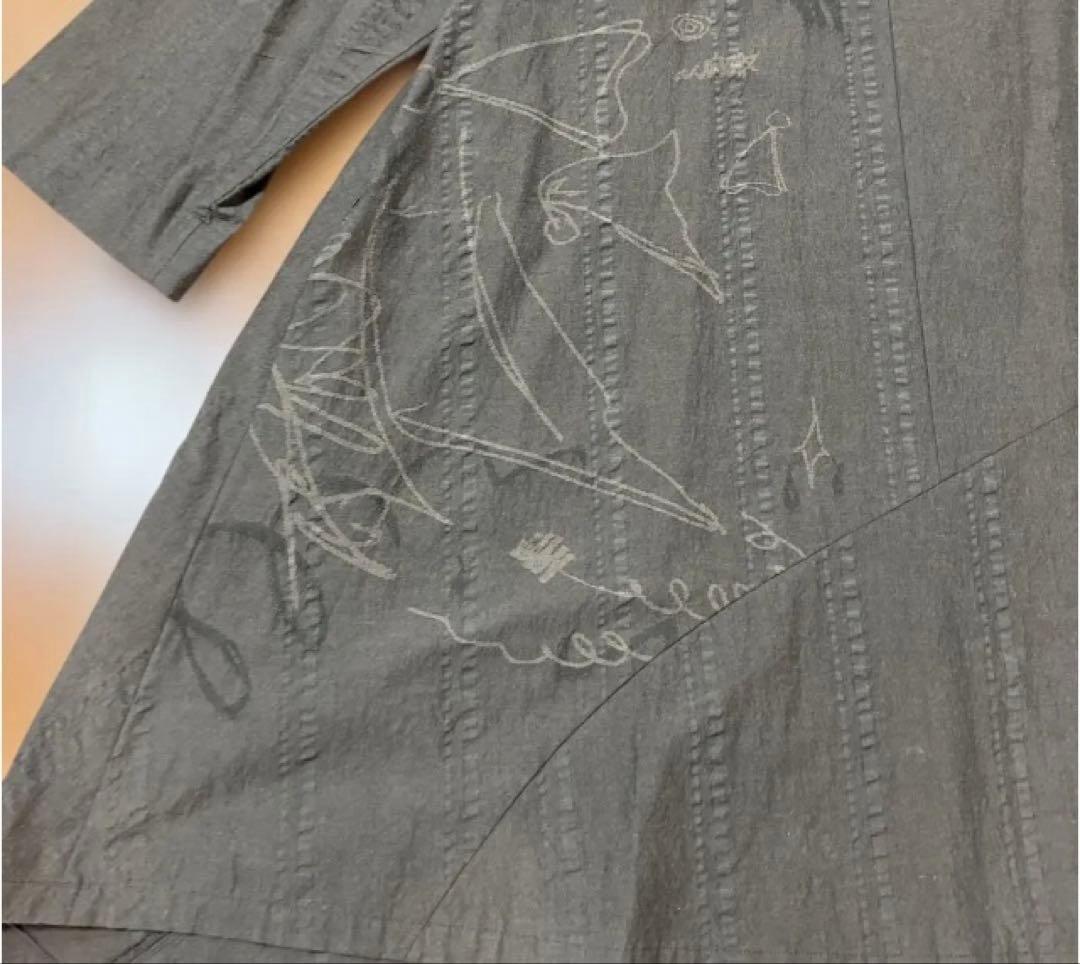 新春価格です‼️更にお値下げしました‼️慈雨　ブラウンアシンメトリックロングコート