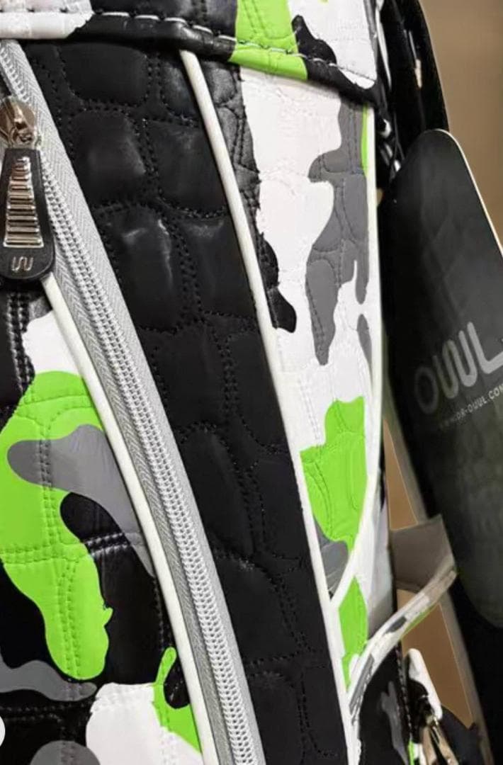 【新品未使用】OWL ワニ柄カモフラージュ ゴルフバッグGREEN