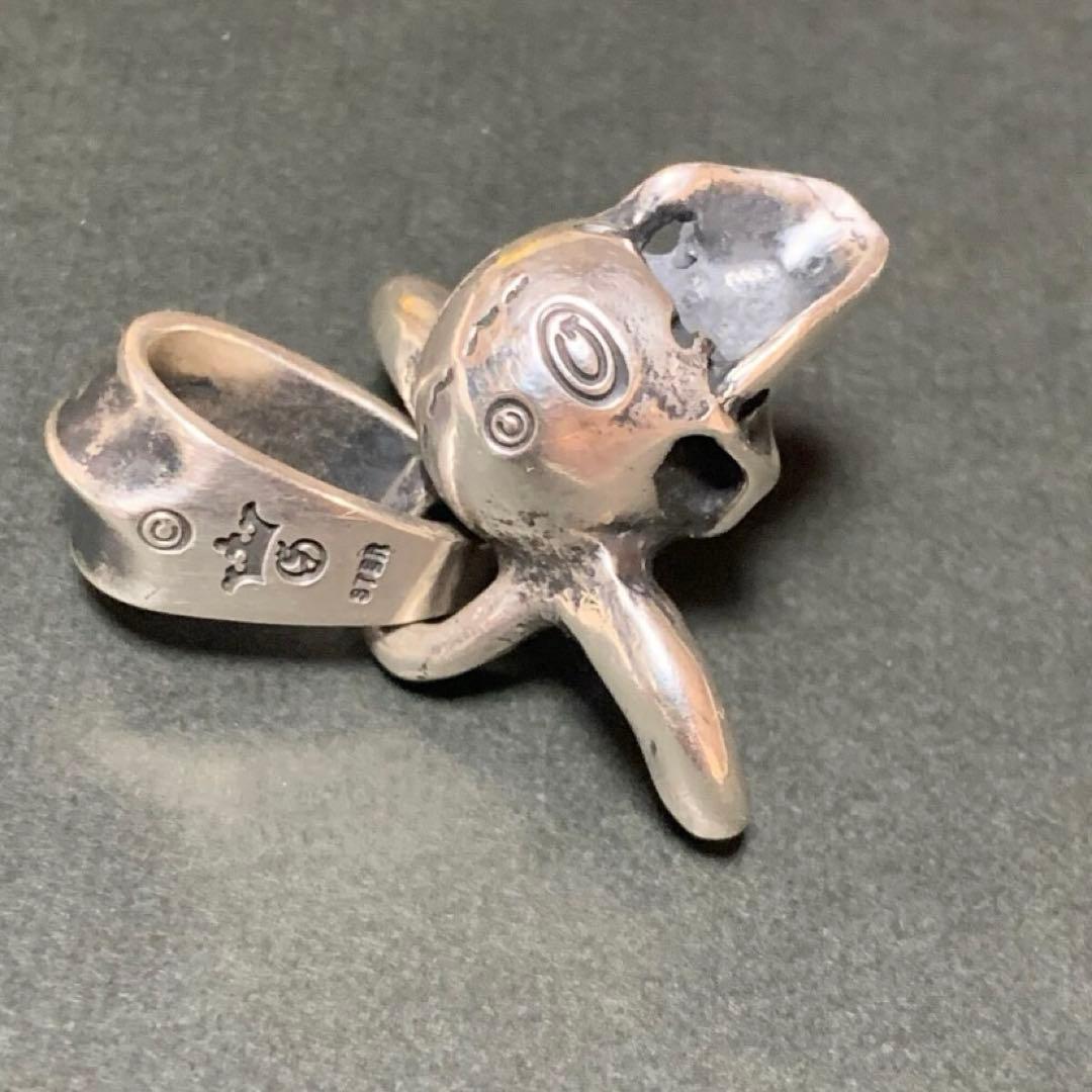 新品 Gabor ウルトラファザー シェブロンベイル ミラクルスカル ペンダント