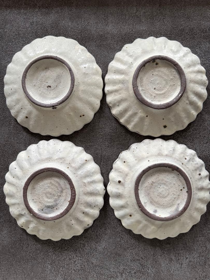 器のしごと　村上　直子 マーガレットプレート (中) 4枚セット