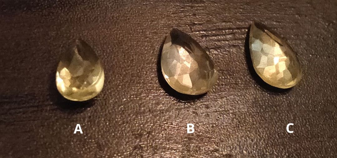 レモンクォーツ ティアドロップ ルース A