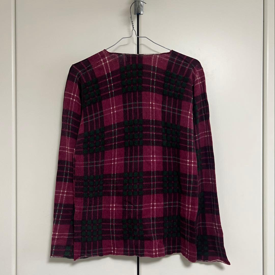 コムデギャルソンコムデギャルソン ウール チェック ニット セーター