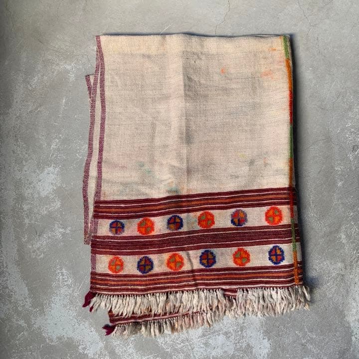 antique vintage ヒマラヤ　ウール　ブランケット　①