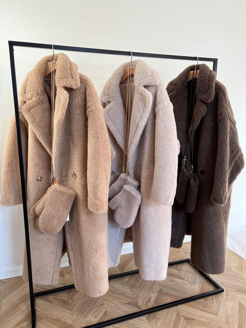 新型最新作❗️ベアロングコート テディコート ライトベージュ