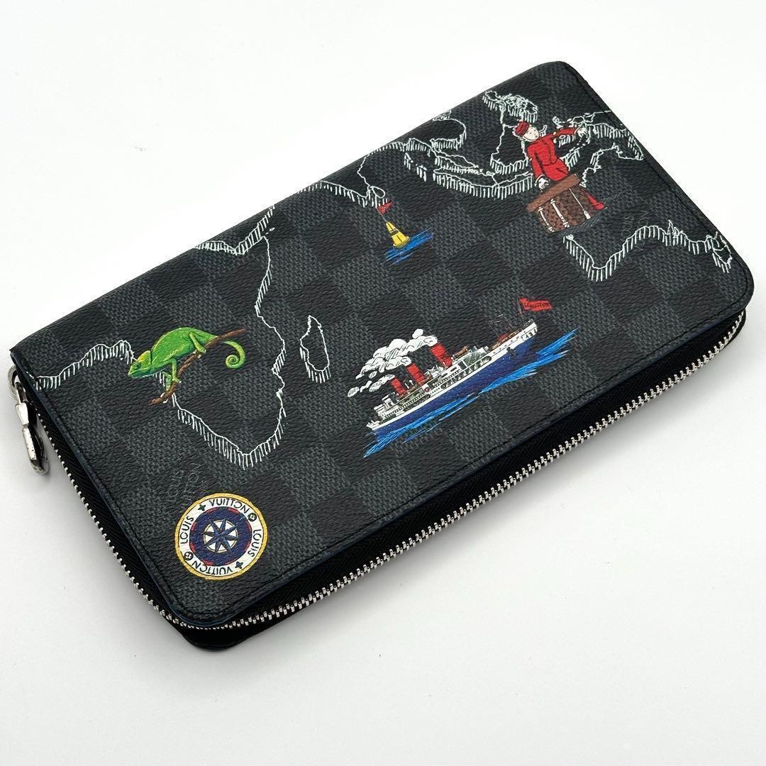 【希少/極美品】ルイヴィトン ダミエグラフィット マップ ジッピーオーガナイザー