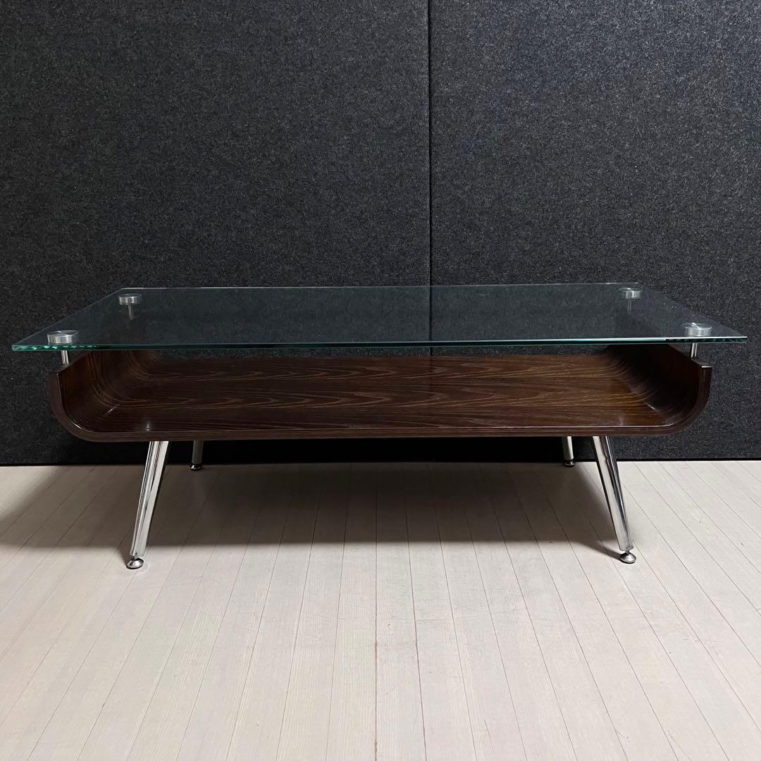 ミッドセンチュリー　スペースエイジ　センターテーブル ガラステーブル