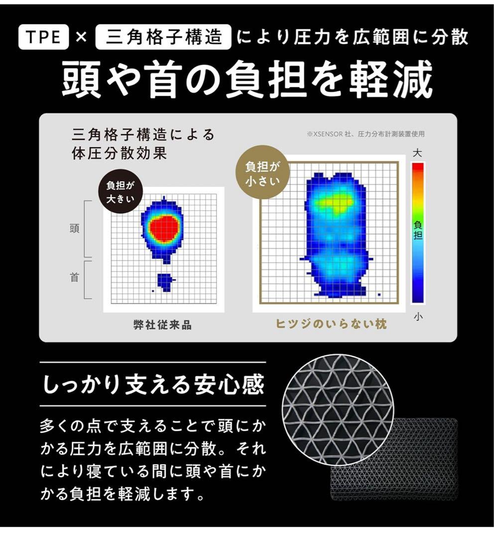 ヒツジのいらない枕 - ブラック　至極