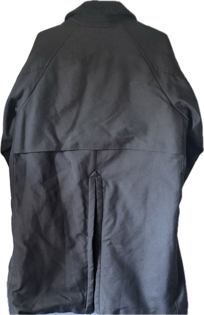 値下 古着 スティーブンアラン コーデュロイ襟 ステンカラーコート　黒