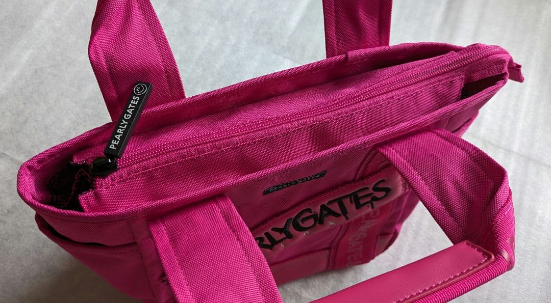 ペイントロゴ　カートバッグ　トートバッグ　ピンク