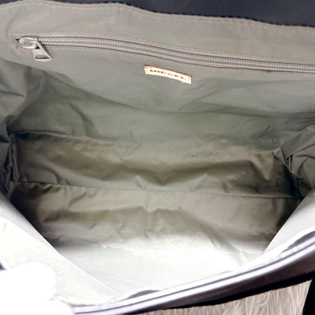 DIESEL ディーゼル　ブレイブマン　レザー　ショルダーバック　A4 ブラック