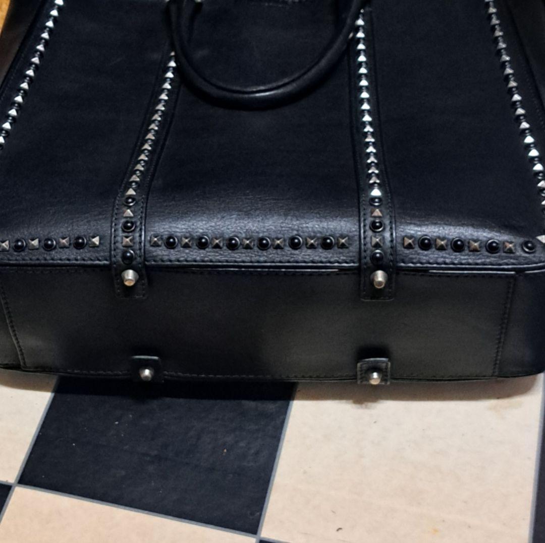 Dsquared2　オニキス　スタッズ　レザーバッグ　トートバッグ　ブラック