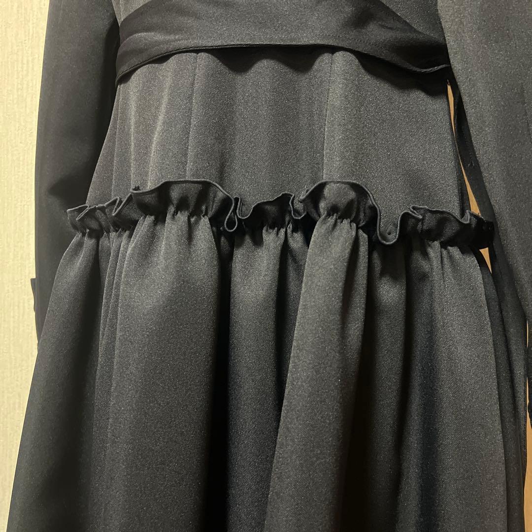 お値下げ★ルネ★Rene★パールボタンフリルロングコー★36★春秋冬