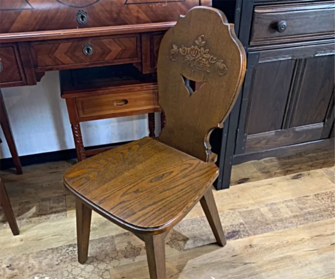 オーク材　椅子