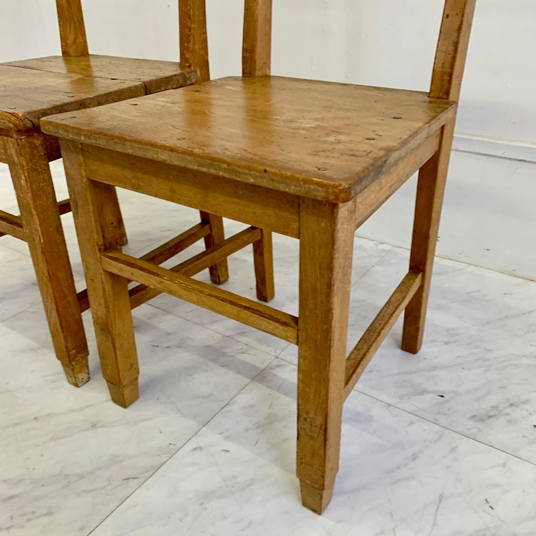 昭和レトロ 木製チェア 2脚セット｜昔懐かしい 古道具 椅子 木味 ヴィンテージ