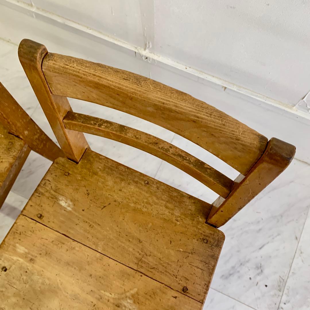 昭和レトロ 木製チェア 2脚セット｜昔懐かしい 古道具 椅子 木味 ヴィンテージ