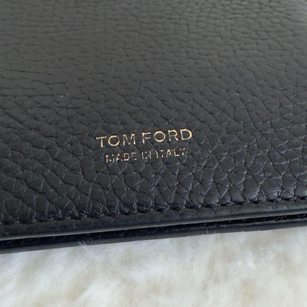トムフォード　マネークリップ　シボ革　レザー　黒　付属品付き