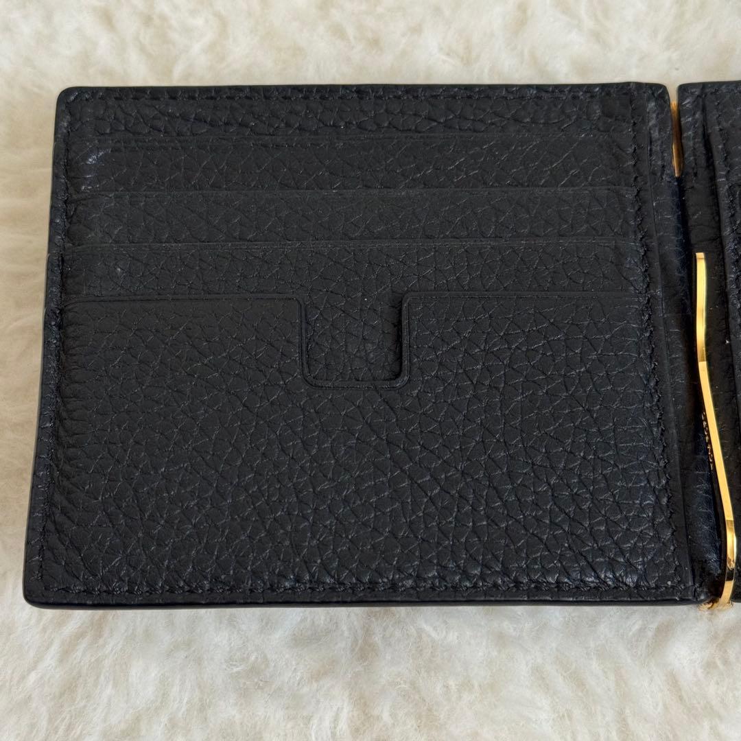 トムフォード　マネークリップ　シボ革　レザー　黒　付属品付き