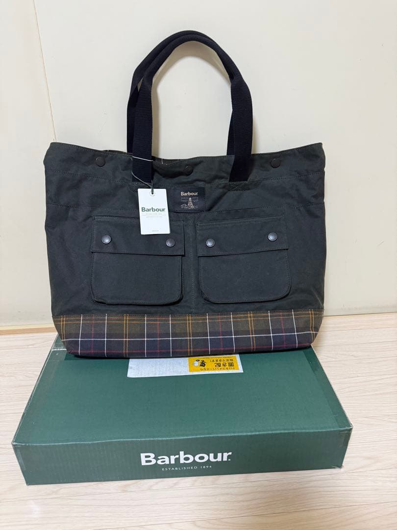 完売品　Barbourバブアー　Fieldワックストートバッグ