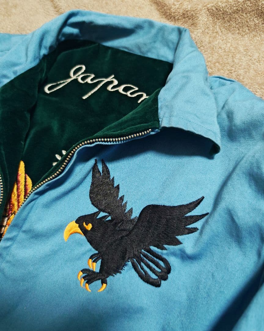 美品 未使用近 テーラー東洋 ２面用 虎龍鷲 別珍 スカジャン vintage