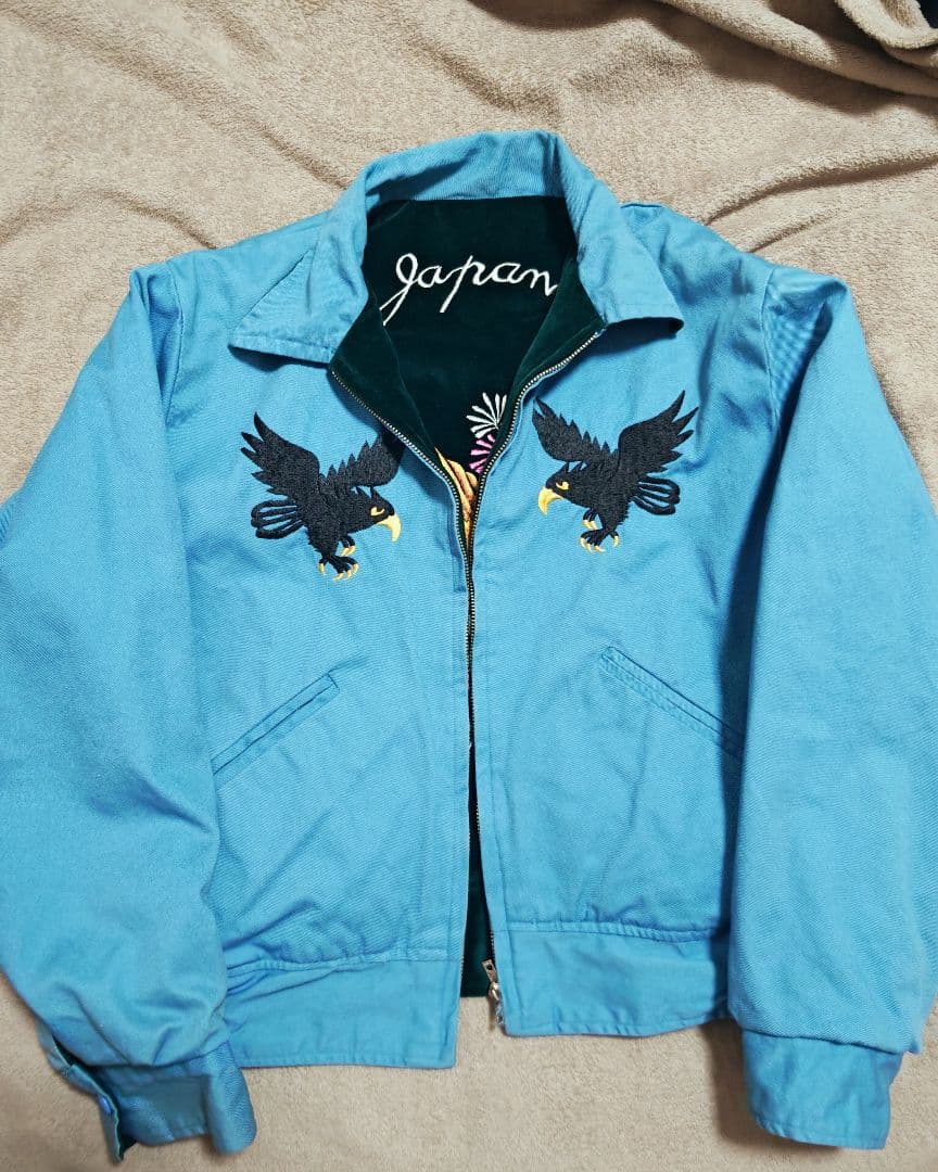 美品 未使用近 テーラー東洋 ２面用 虎龍鷲 別珍 スカジャン vintage