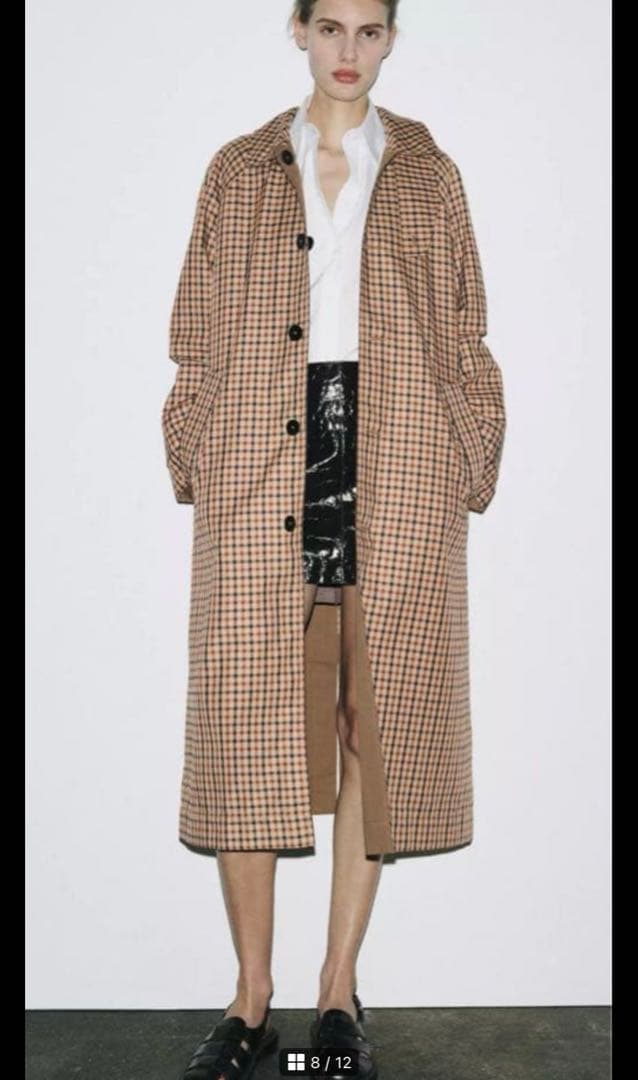 専用ZARAリバーシブルトレンチコートロング2025